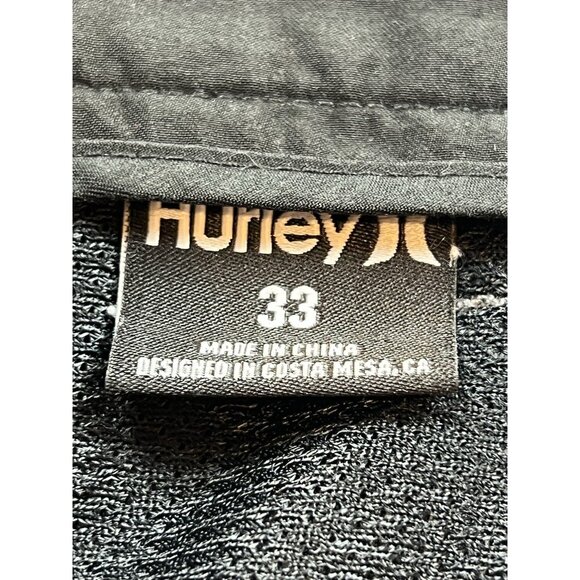 Hurley Shorts Gray Striped Sz 33 Style G5184-00 MWS0005680 9.5” Inseam - Picture 11 of 12